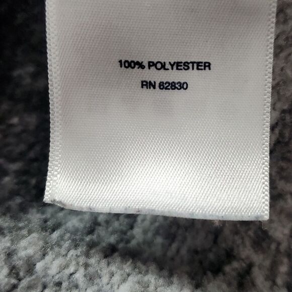 Lands' End Gray & Black Striped 3/4 Zip Pull Over - Picture 4 of 6